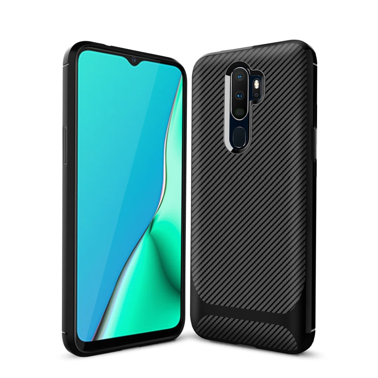 For OPPO A11X / A11 Carbon Fiber Texture Shockproof TPU Protective Case