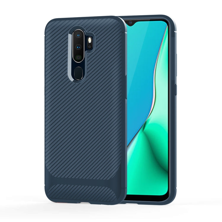 For OPPO A11X / A11 Carbon Fiber Texture Shockproof TPU Protective Case