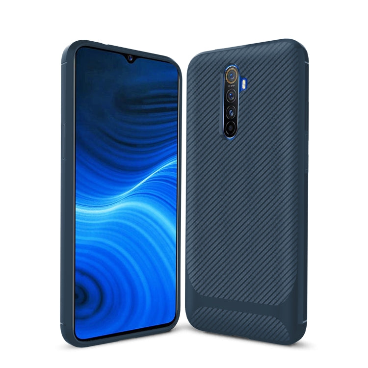 For OPPO Realme X2 Pro / Reno Ace Carbon Fiber Texture Shockproof TPU Protective Case