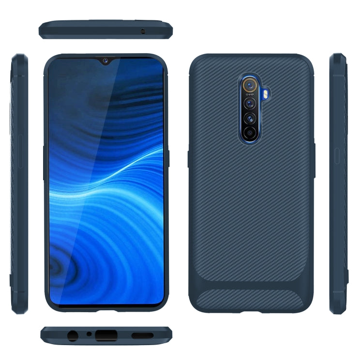 For OPPO Realme X2 Pro / Reno Ace Carbon Fiber Texture Shockproof TPU Protective Case