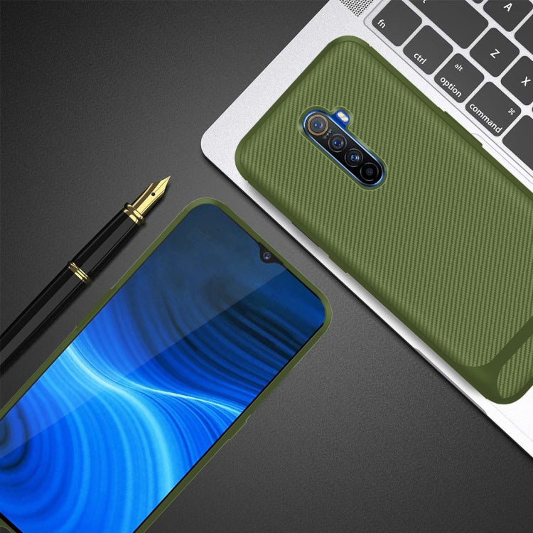 For OPPO Realme X2 Pro / Reno Ace Carbon Fiber Texture Shockproof TPU Protective Case