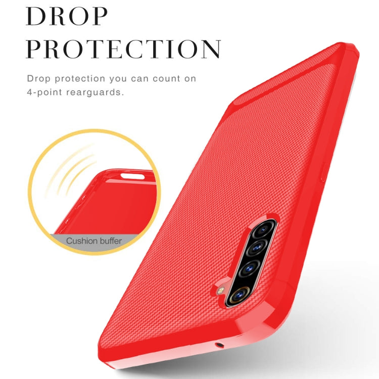 For OPPO Realme X50 Pro Carbon Fiber Texture Shockproof TPU Protective Case
