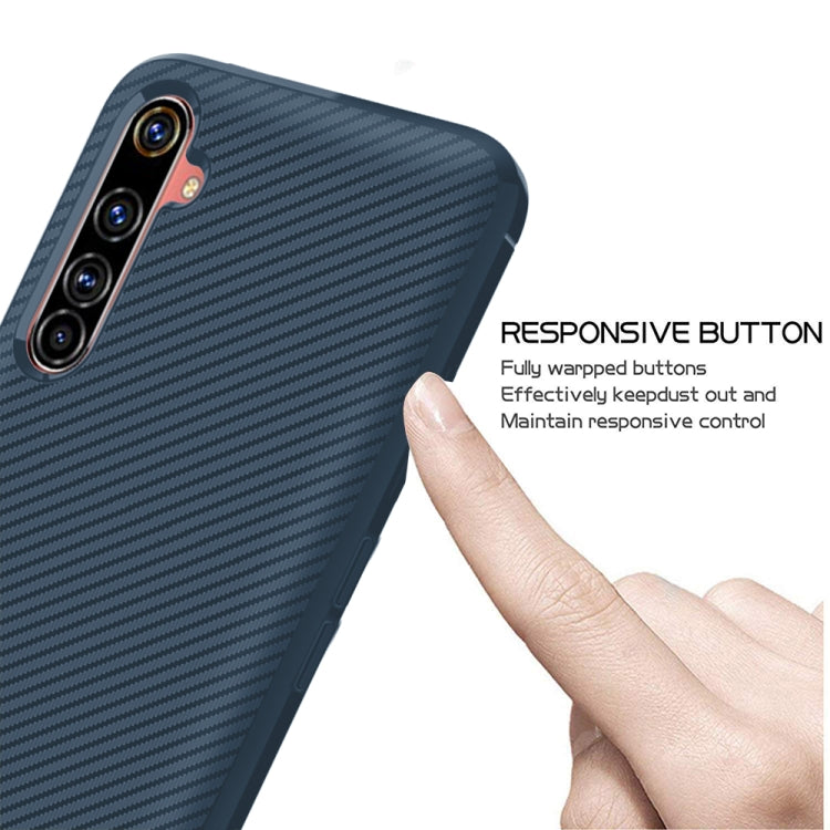 For OPPO Realme X50 Pro Carbon Fiber Texture Shockproof TPU Protective Case