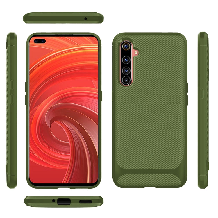 For OPPO Realme X50 Pro Carbon Fiber Texture Shockproof TPU Protective Case