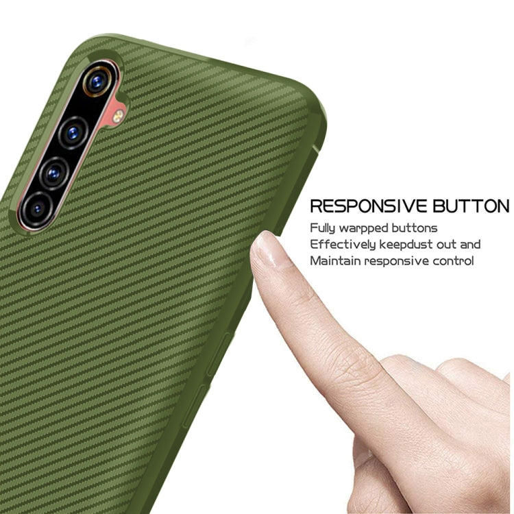 For OPPO Realme X50 Pro Carbon Fiber Texture Shockproof TPU Protective Case