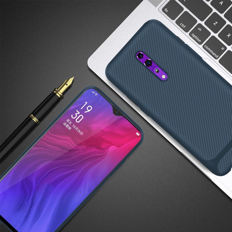 For OPPO Reno Z Carbon Fiber Texture Shockproof TPU Protective Case