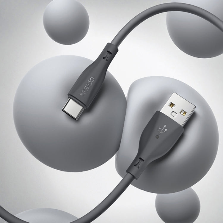 Yesido CA119C USB to USB-C / Type-C Silicone Charging Data Cable, Cable Length: 1m