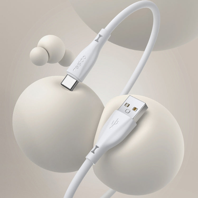 Yesido CA119C USB to USB-C / Type-C Silicone Charging Data Cable, Cable Length: 1m