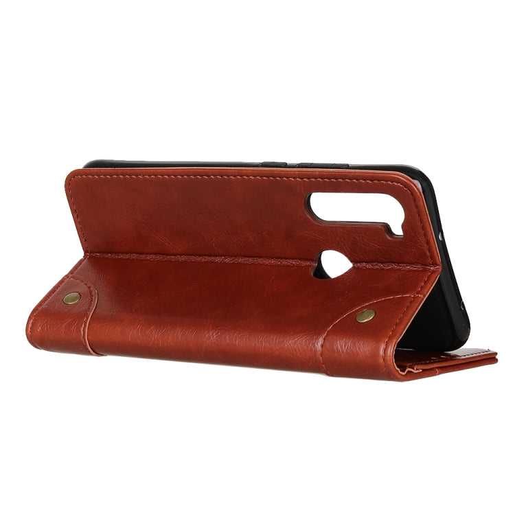 For Motorola Moto One Fusion Plus Copper Buckle Nappa Texture Horizontal Flip Leather Case with Holder & Card Slots & Wallet