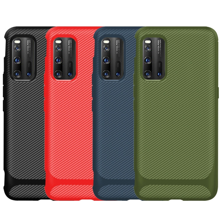 For Vivo IQOO 3 Carbon Fiber Texture Shockproof TPU Protective Case
