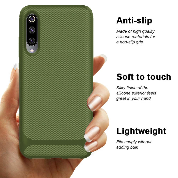 For Vivo Y7s(China Version) / V17 Neo(Russian Version) Carbon Fiber Texture Shockproof TPU Protective Case