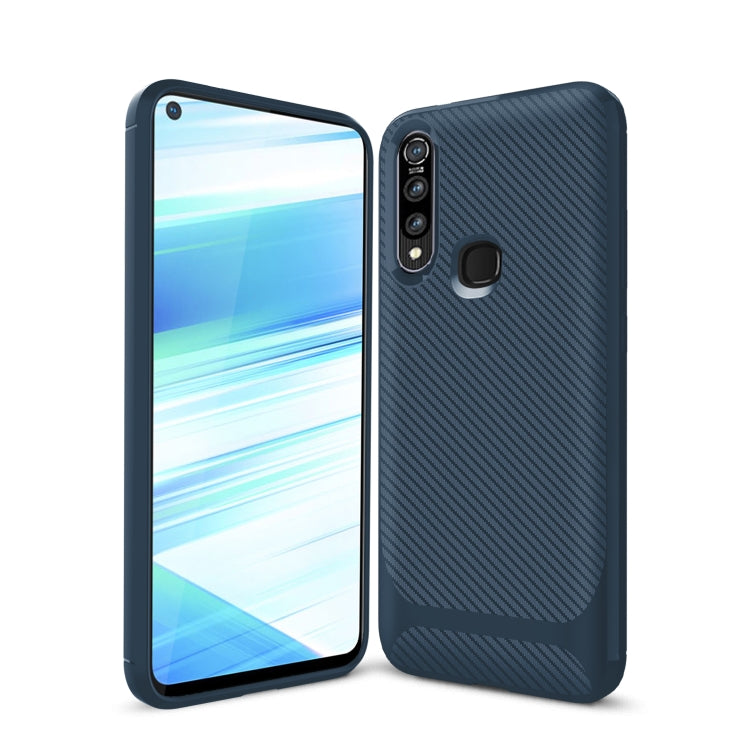 For Vivo Z5x / Z1 Pro Carbon Fiber Texture Shockproof TPU Protective Case