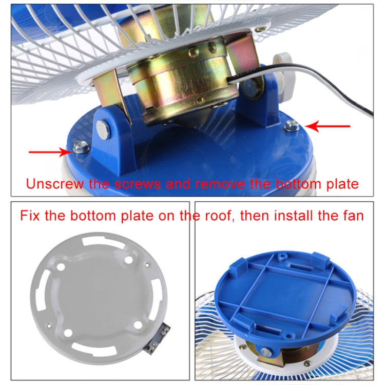 12 inch Bus / Car Suspended Ceiling Shaking Head Electric Cooling Fan, Voltage:DC24V