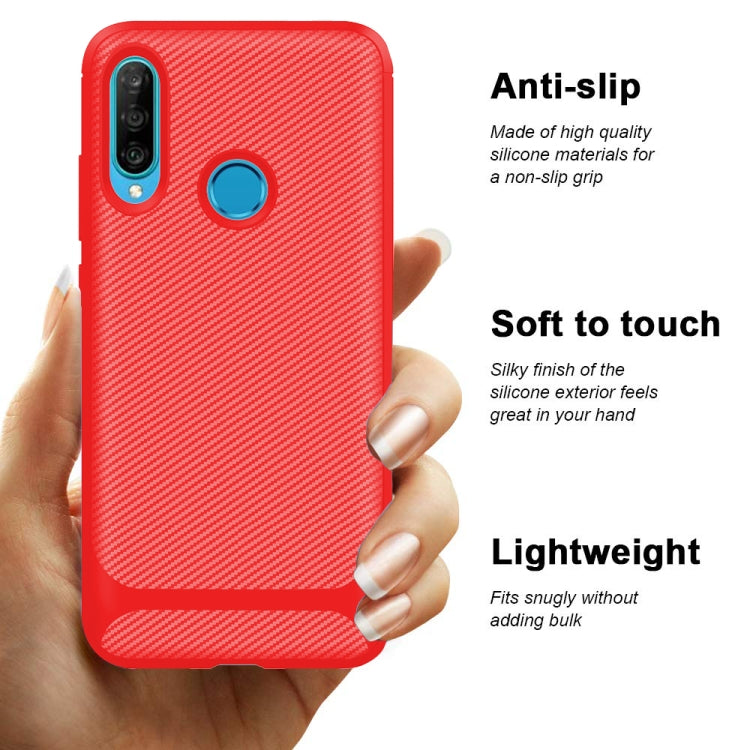 For Huawei P20 Lite (2019) / Nova 5i Carbon Fiber Texture Shockproof TPU Protective Case