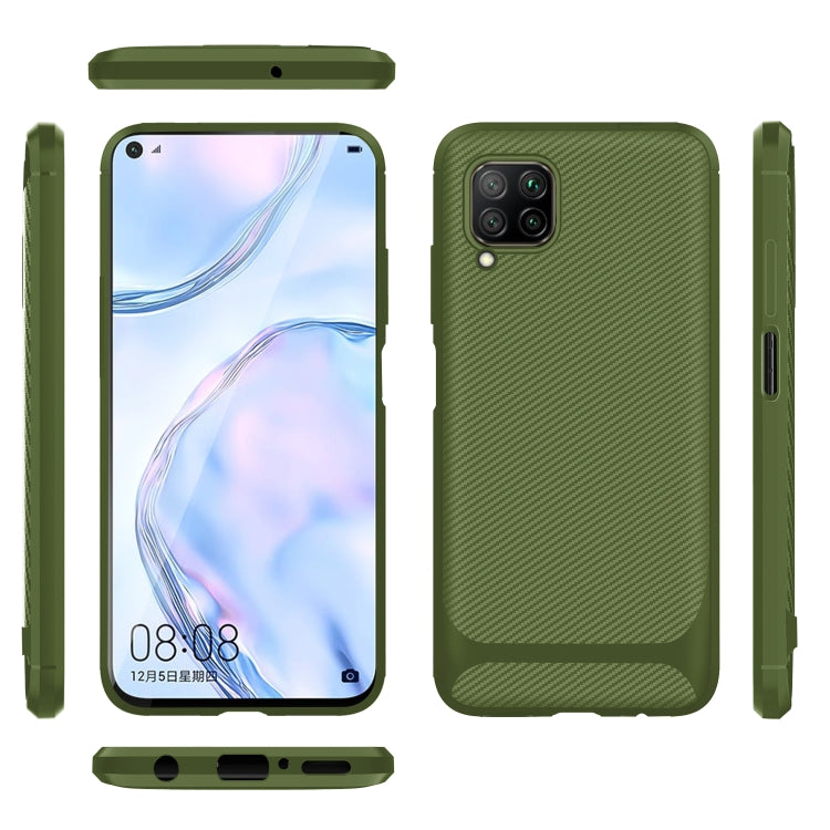 For Huawei P40 Lite Carbon Fiber Texture Shockproof TPU Protective Case