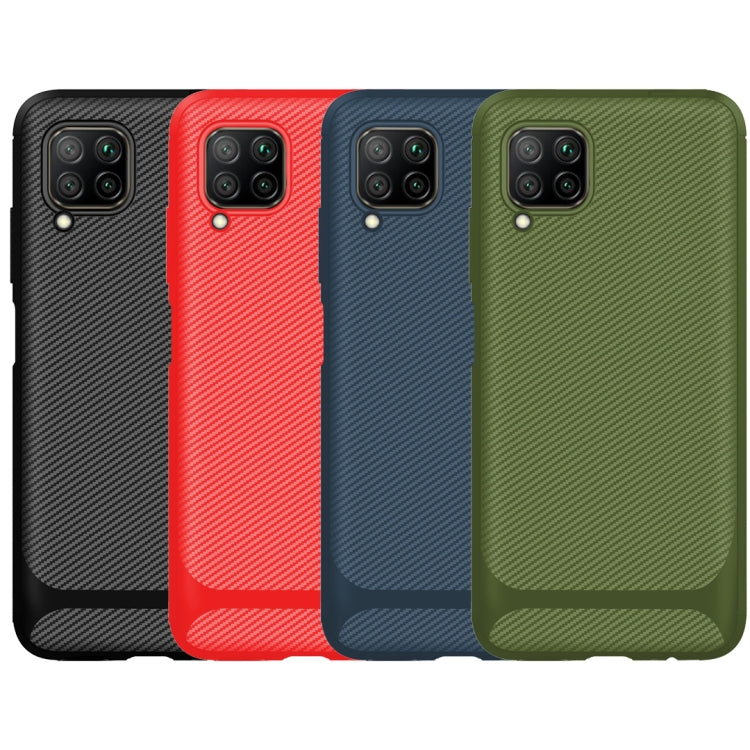 For Huawei P40 Lite Carbon Fiber Texture Shockproof TPU Protective Case