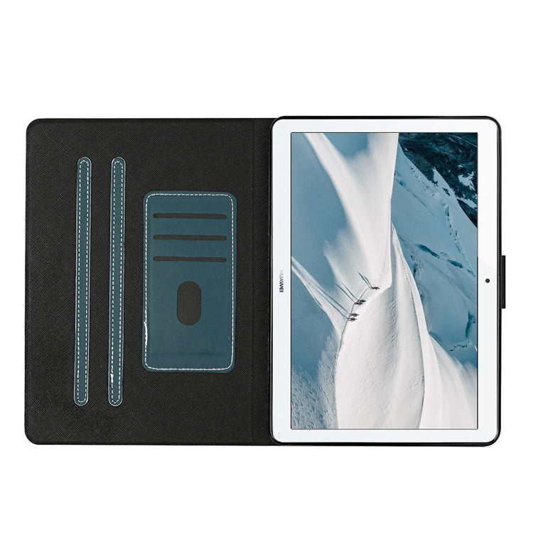For Huawei MediaPad T3 Solid Color Horizontal Flip Leather Case with Card Slots & Holder