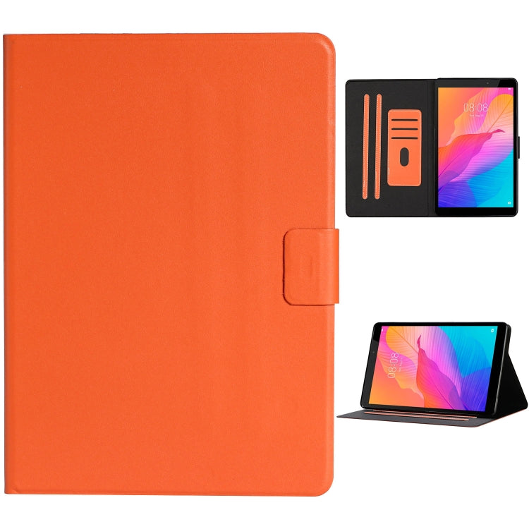 For Huawei MediaPad T8 Solid Color Horizontal Flip Leather Case with Card Slots & Holder