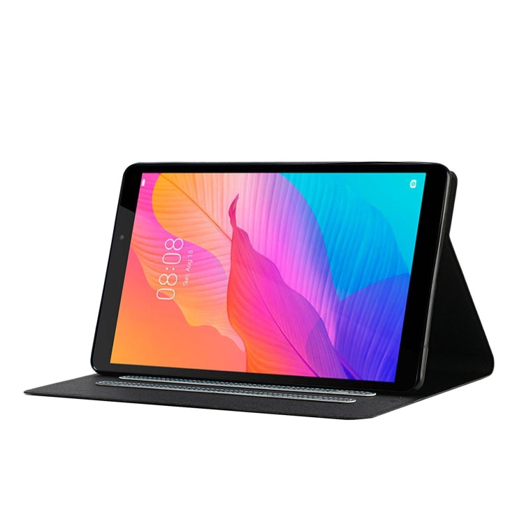 For Huawei MediaPad T8 Solid Color Horizontal Flip Leather Case with Card Slots & Holder