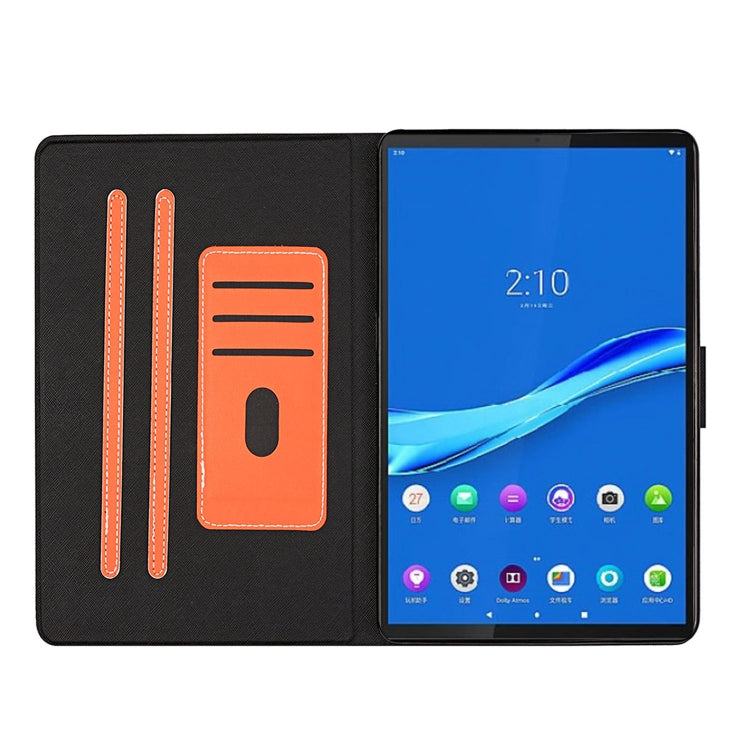 For Lenovo Tab M10 Plus Solid Color Horizontal Flip Leather Case with Card Slots & Holder & Sleep / Wake-up Function