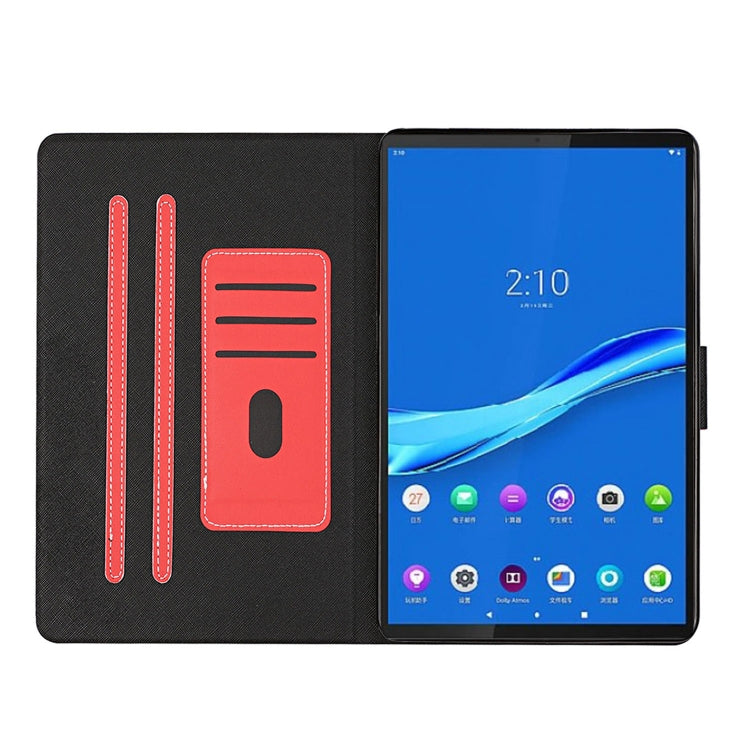 For Lenovo Tab M10 Plus Solid Color Horizontal Flip Leather Case with Card Slots & Holder & Sleep / Wake-up Function