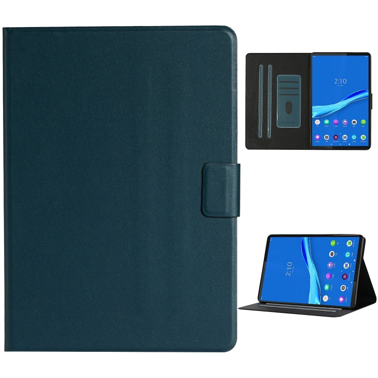 For Lenovo Tab M10 Plus Solid Color Horizontal Flip Leather Case with Card Slots & Holder & Sleep / Wake-up Function