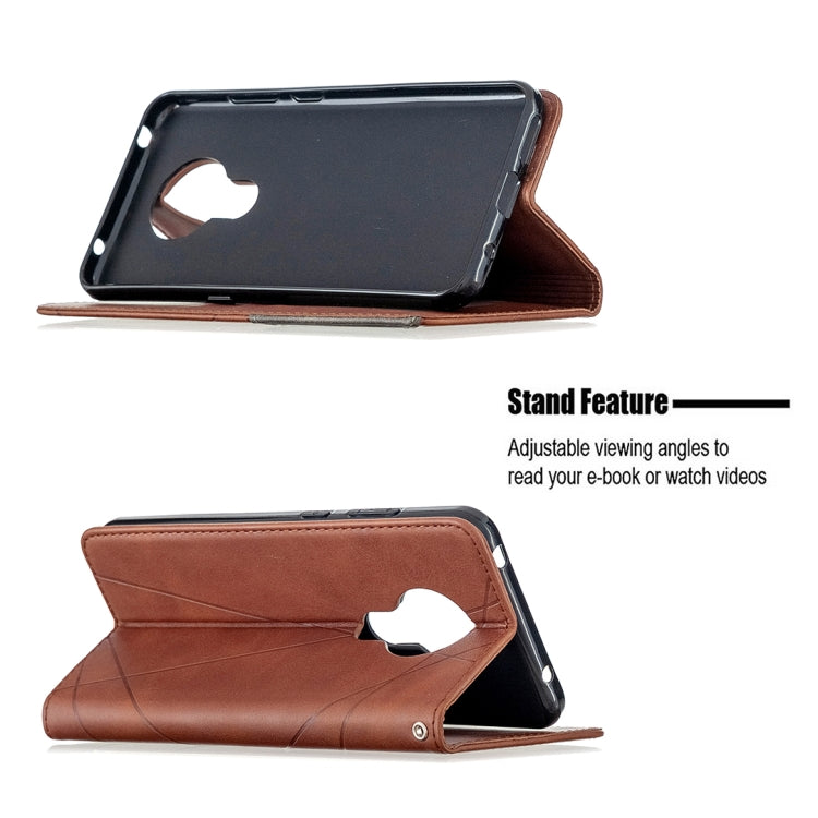 For Nokia 5.3 Rhombus Texture Horizontal Flip Magnetic Leather Case with Holder & Card Slots & Wallet