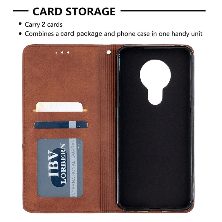 For Nokia 5.3 Rhombus Texture Horizontal Flip Magnetic Leather Case with Holder & Card Slots & Wallet