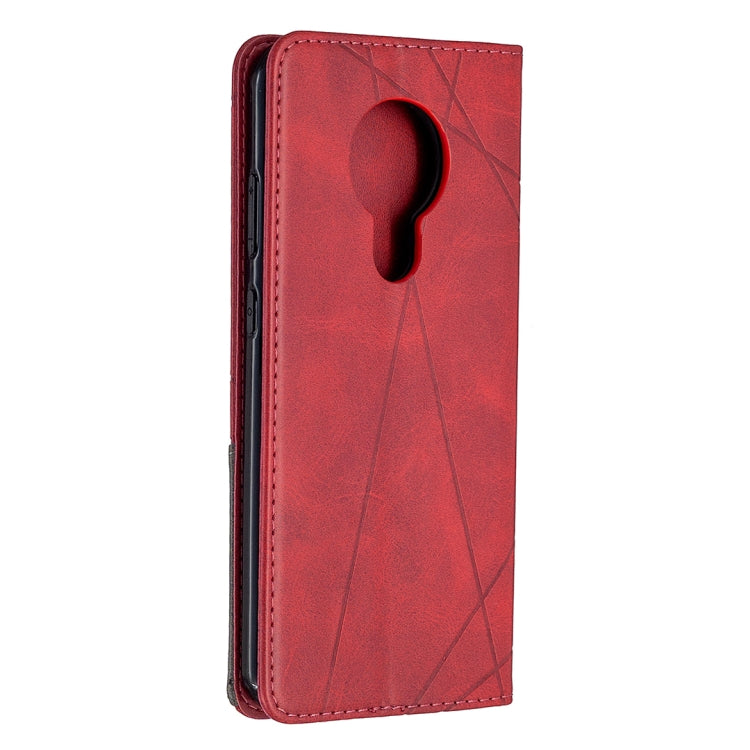 For Nokia 5.3 Rhombus Texture Horizontal Flip Magnetic Leather Case with Holder & Card Slots & Wallet