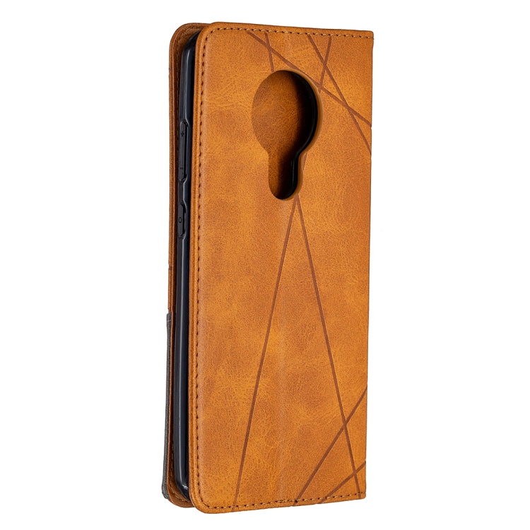 For Nokia 5.3 Rhombus Texture Horizontal Flip Magnetic Leather Case with Holder & Card Slots & Wallet