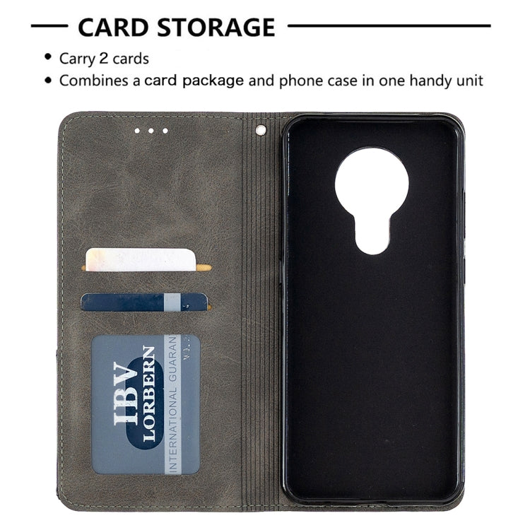 For Nokia 5.3 Rhombus Texture Horizontal Flip Magnetic Leather Case with Holder & Card Slots & Wallet