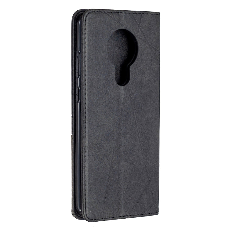 For Nokia 5.3 Rhombus Texture Horizontal Flip Magnetic Leather Case with Holder & Card Slots & Wallet