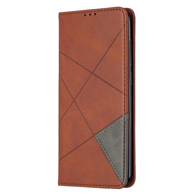 For Xiaomi Redmi Note 9 Rhombus Texture Horizontal Flip Magnetic Leather Case with Holder & Card Slots & Wallet