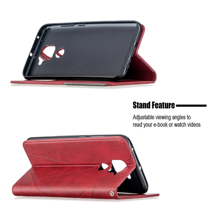 For Xiaomi Redmi Note 9 Rhombus Texture Horizontal Flip Magnetic Leather Case with Holder & Card Slots & Wallet