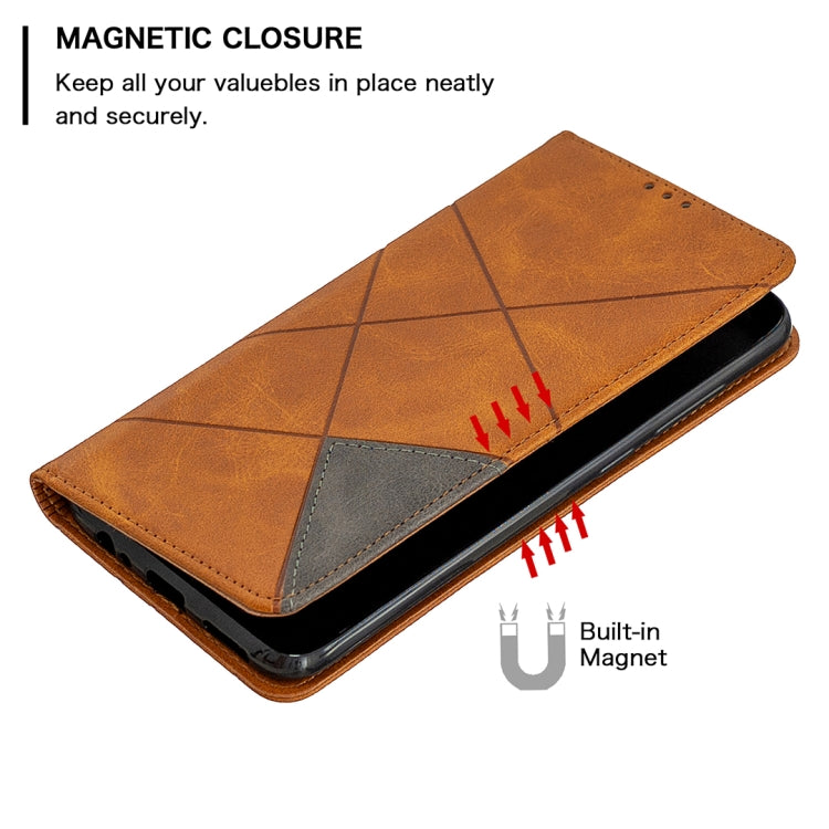 For Xiaomi Redmi Note 9 Rhombus Texture Horizontal Flip Magnetic Leather Case with Holder & Card Slots & Wallet