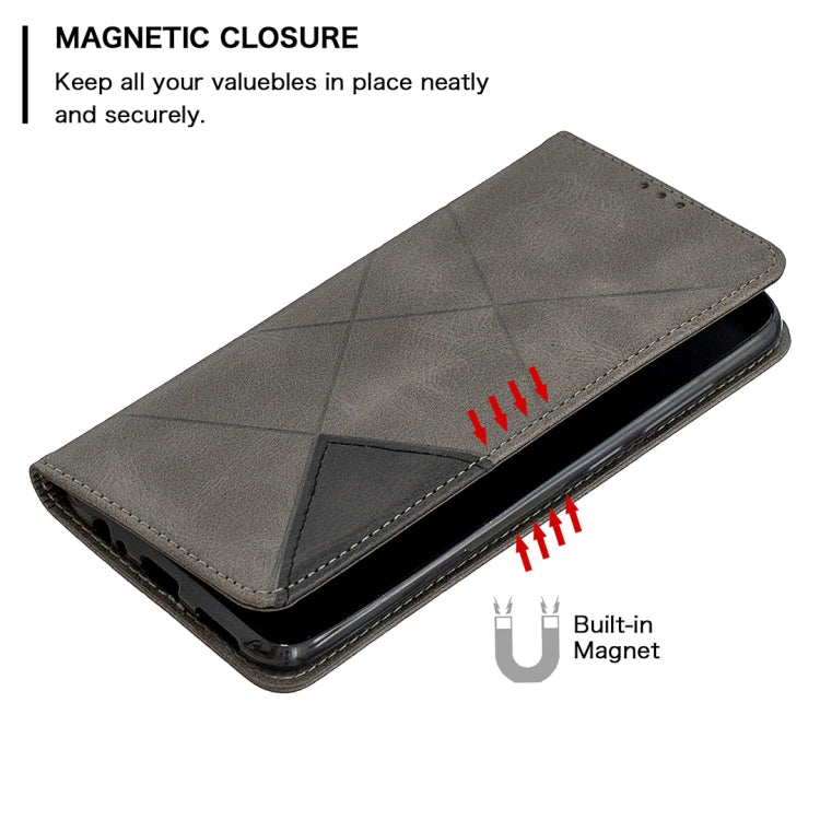 For Xiaomi Redmi Note 9 Rhombus Texture Horizontal Flip Magnetic Leather Case with Holder & Card Slots & Wallet