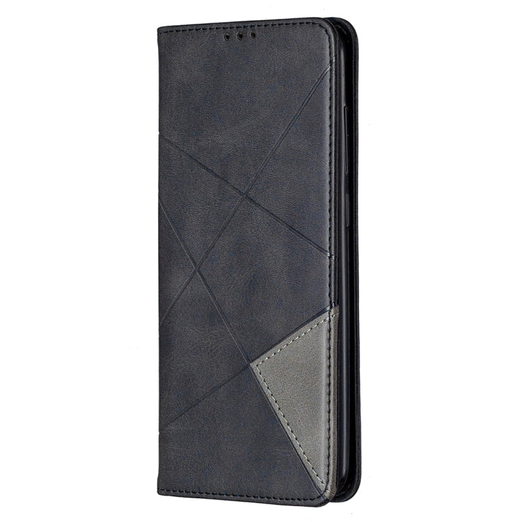 For Xiaomi Redmi Note 9 Rhombus Texture Horizontal Flip Magnetic Leather Case with Holder & Card Slots & Wallet
