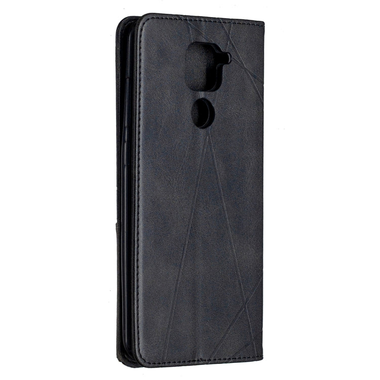 For Xiaomi Redmi Note 9 Rhombus Texture Horizontal Flip Magnetic Leather Case with Holder & Card Slots & Wallet