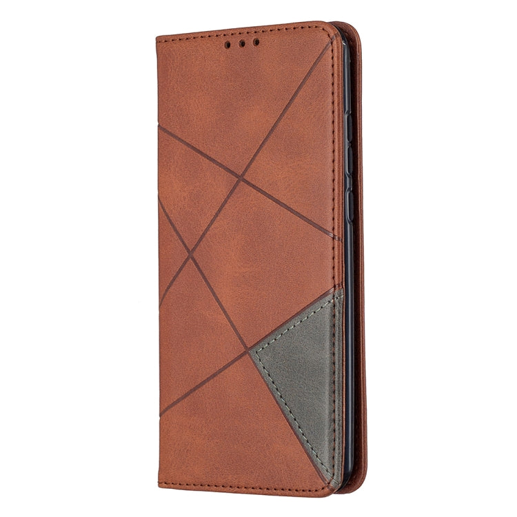 For Huawei P smart 2020 Rhombus Texture Horizontal Flip Magnetic Leather Case with Holder & Card Slots & Wallet
