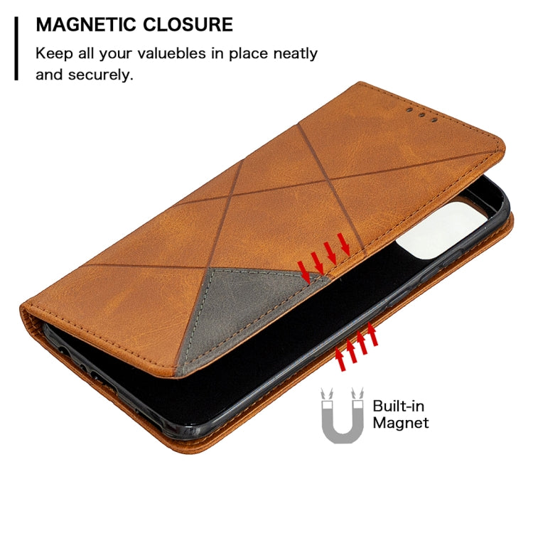 For Huawei P smart 2020 Rhombus Texture Horizontal Flip Magnetic Leather Case with Holder & Card Slots & Wallet
