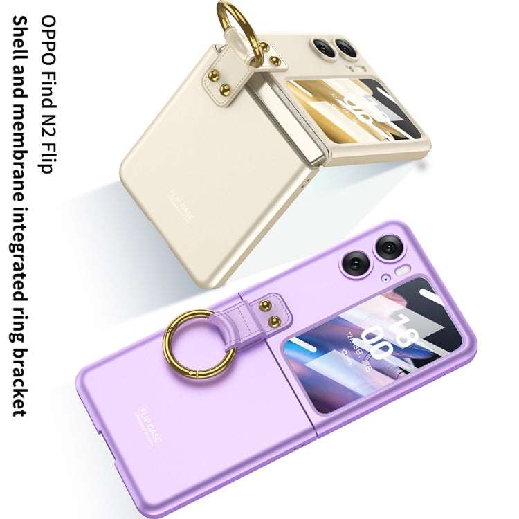 For OPPO Find N2 Flip GKK Integrated Ultra-thin Full Coverage Phone Case with Ring Holder