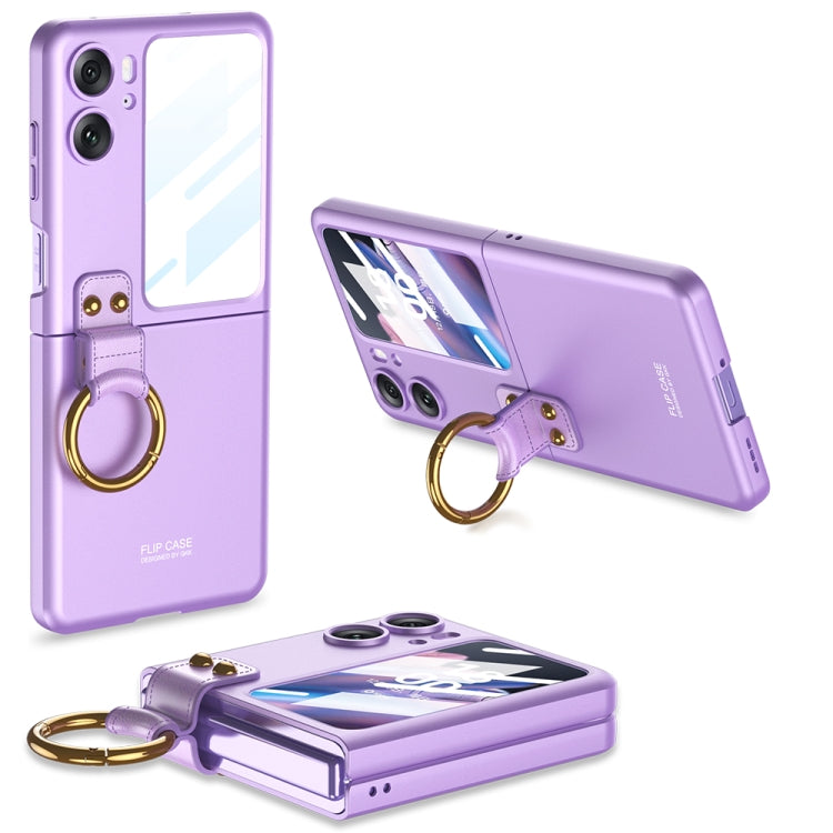 For OPPO Find N2 Flip GKK Integrated Ultra-thin Full Coverage Phone Case with Ring Holder
