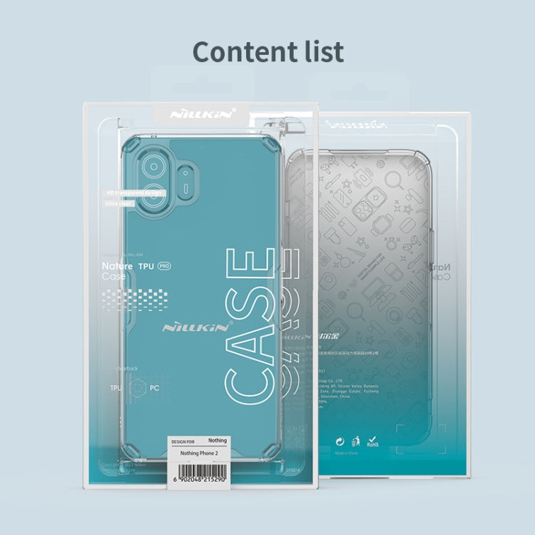 For Nothing Phone 2 NILLKIN PC + TPU Phone Case(Transparent)