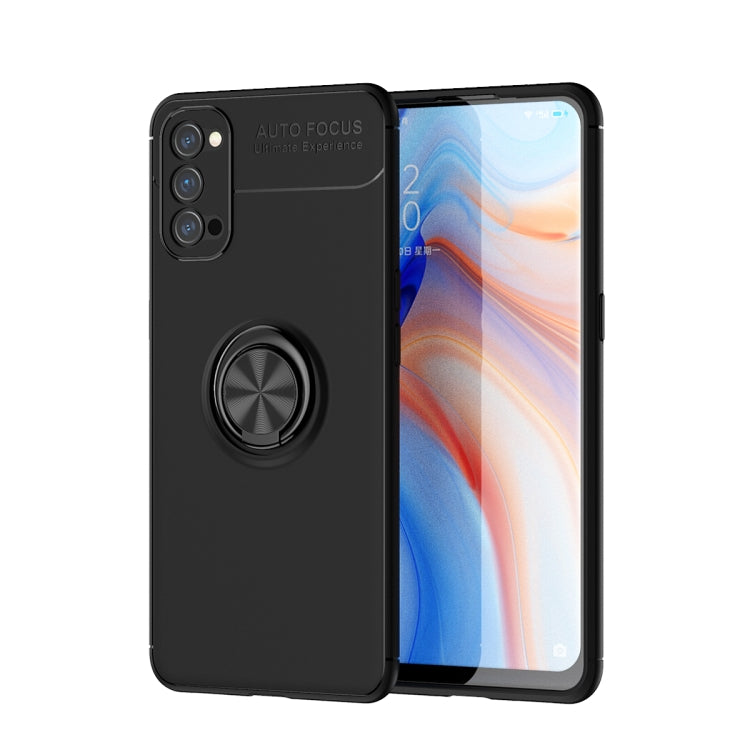 For OPPO Reno4 Lenuo Shockproof TPU Protective Case with Invisible Holder