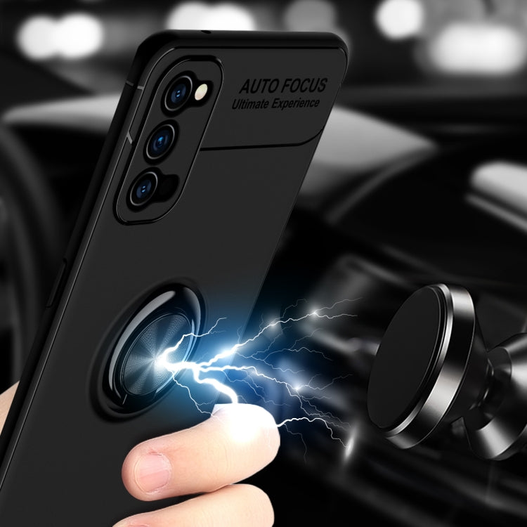 For OPPO Reno4 Lenuo Shockproof TPU Protective Case with Invisible Holder