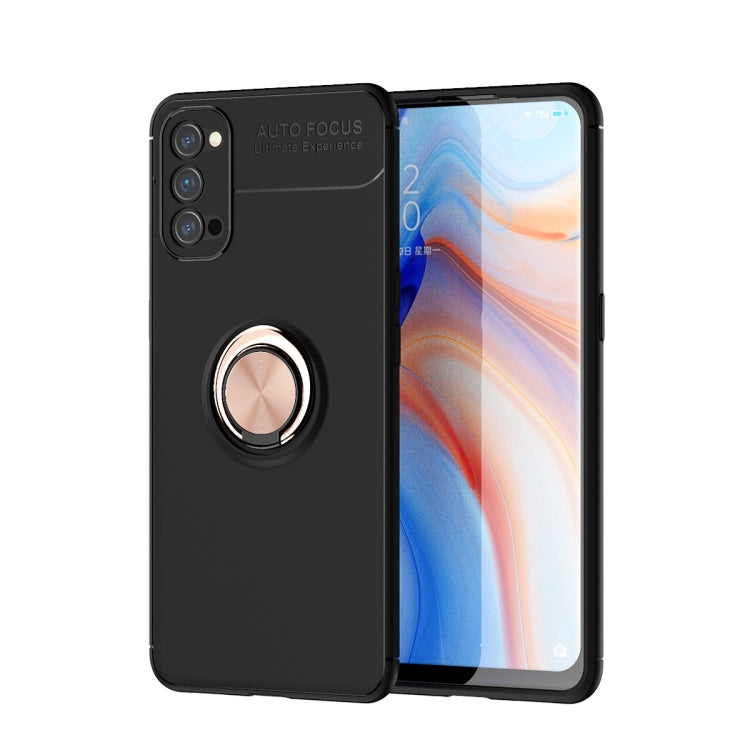 For OPPO Reno4 Lenuo Shockproof TPU Protective Case with Invisible Holder