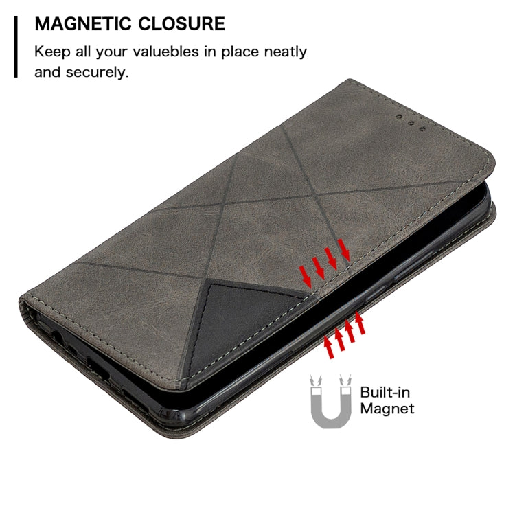 For Xiaomi Redmi 9 Rhombus Texture Horizontal Flip Magnetic Leather Case with Holder & Card Slots & Wallet