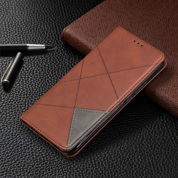 For Xiaomi Redmi 9 Rhombus Texture Horizontal Flip Magnetic Leather Case with Holder & Card Slots & Wallet