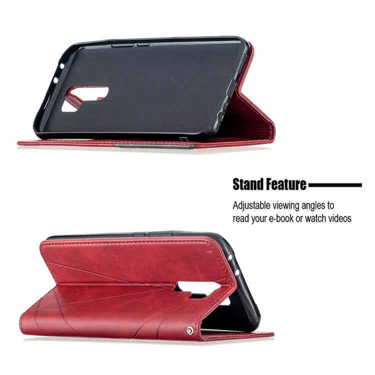 For Xiaomi Redmi 9 Rhombus Texture Horizontal Flip Magnetic Leather Case with Holder & Card Slots & Wallet