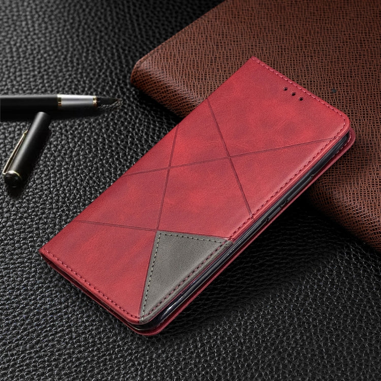 For Xiaomi Redmi 9 Rhombus Texture Horizontal Flip Magnetic Leather Case with Holder & Card Slots & Wallet